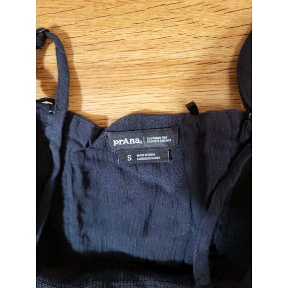 Prana Size Small Tomomi Black Gauze Romper - Picture 4 of 5